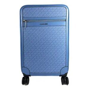 Michael Kors Travel Small Pacific Blue Signature Trolley Rolling Suitcase Carry